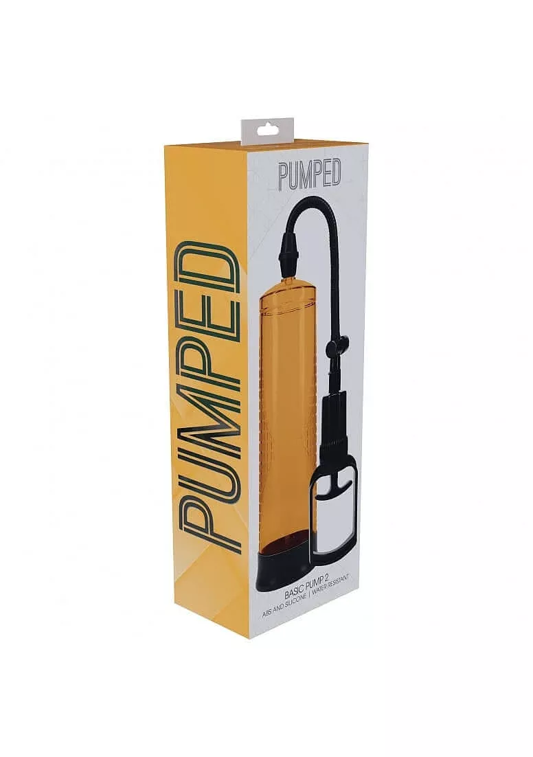 Pumped Basic Pump 2 Water Resistant Silicone Penis Pump - Orange