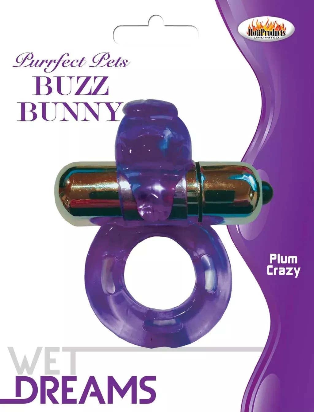 Purrfect Pets Vibrating Cock Ring Bunny Purple