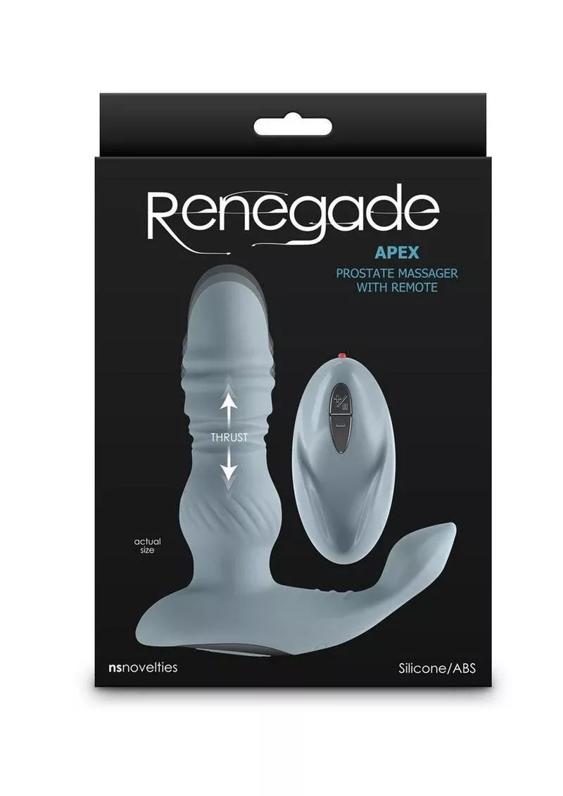 Renegade Apex Rechargeable Silicone Prostate Massager with Remote