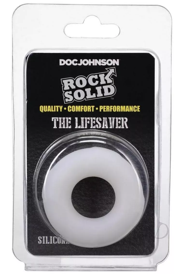 Rock Solid Lifesaver Silicone Cock Ring - White