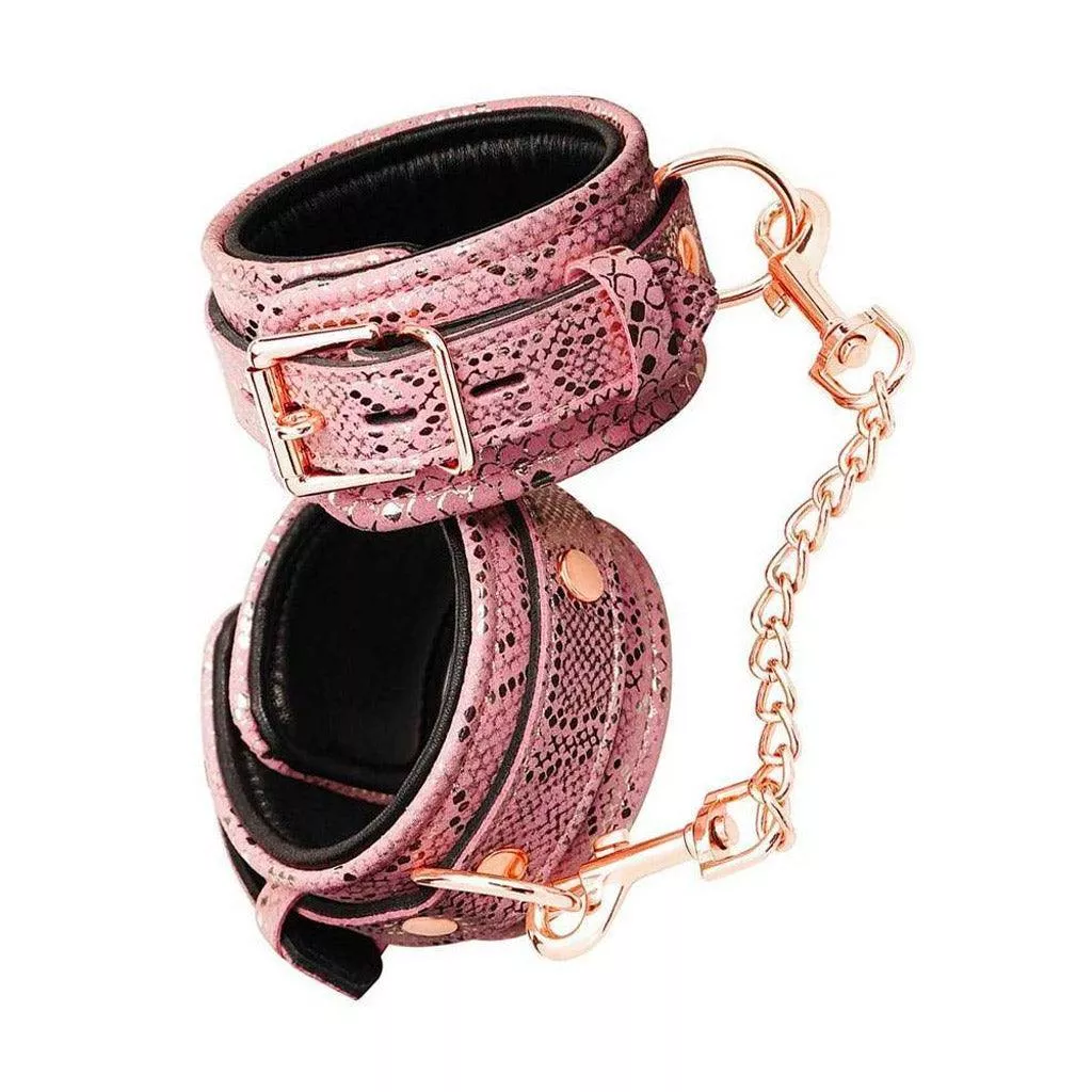 Rose Gold Snake Bondage Ankle Cuffs