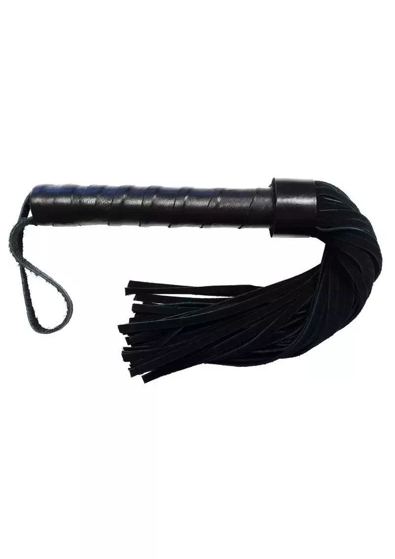 Rouge Leather Handle Suede Flogger - Black from Cherry Pie Online