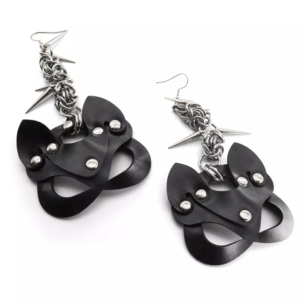 Rubber Kitty Earrings