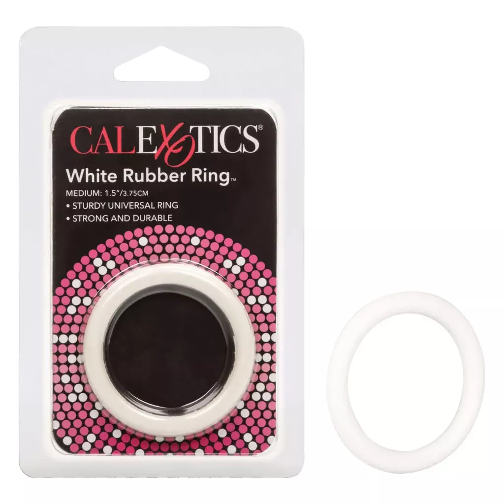 Rubber Ring White Medium – Durable Erection Enhancer by California Exotic Novelties