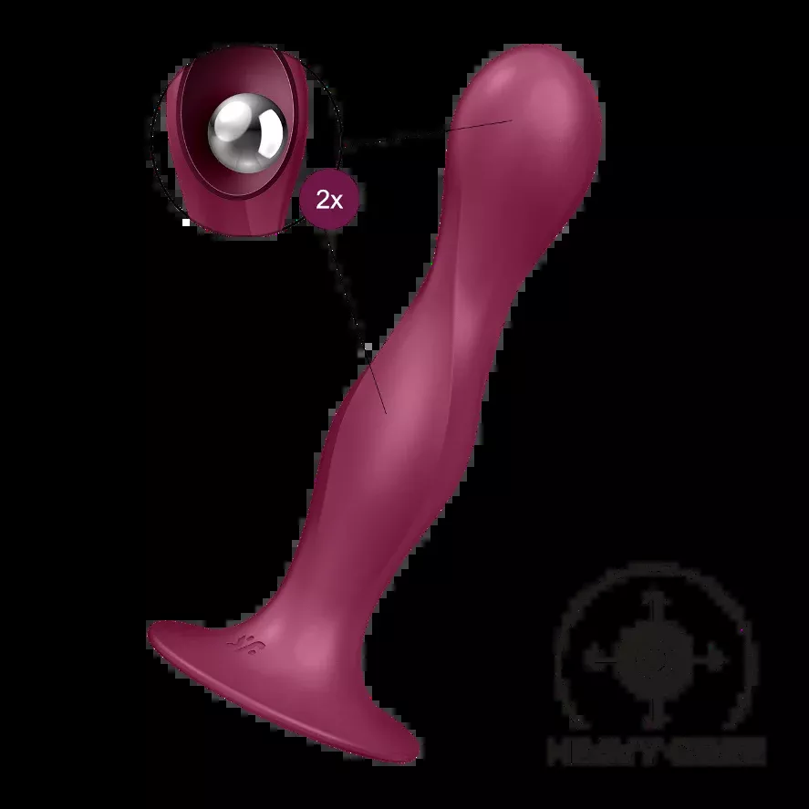 Satisfyer Double Ball-R Dildo - The Pink Case Sex Shop