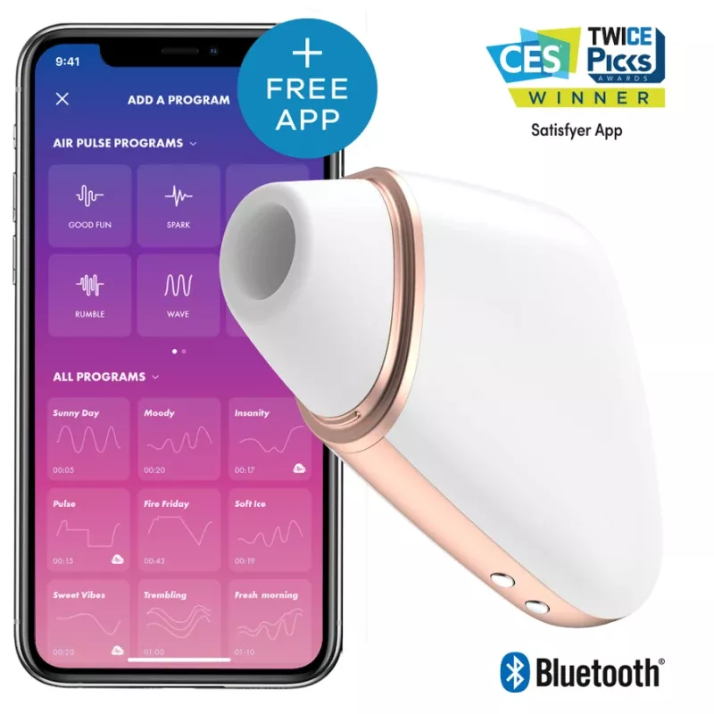 Satisfyer Love Triangle with App - The Pink Case Sex Shop