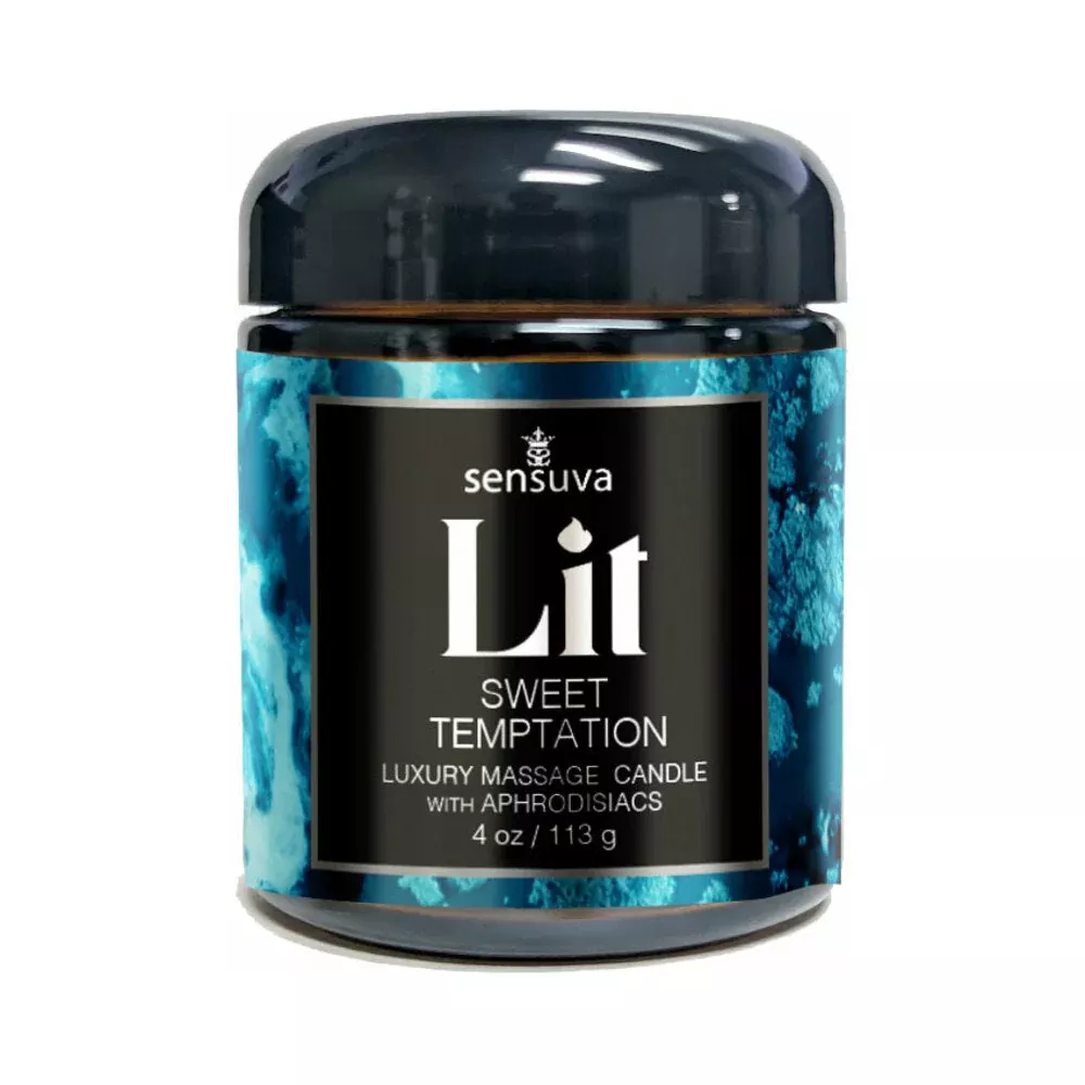 Sensuva Lit Sweet Temptation Luxury Massage Candle 4 oz