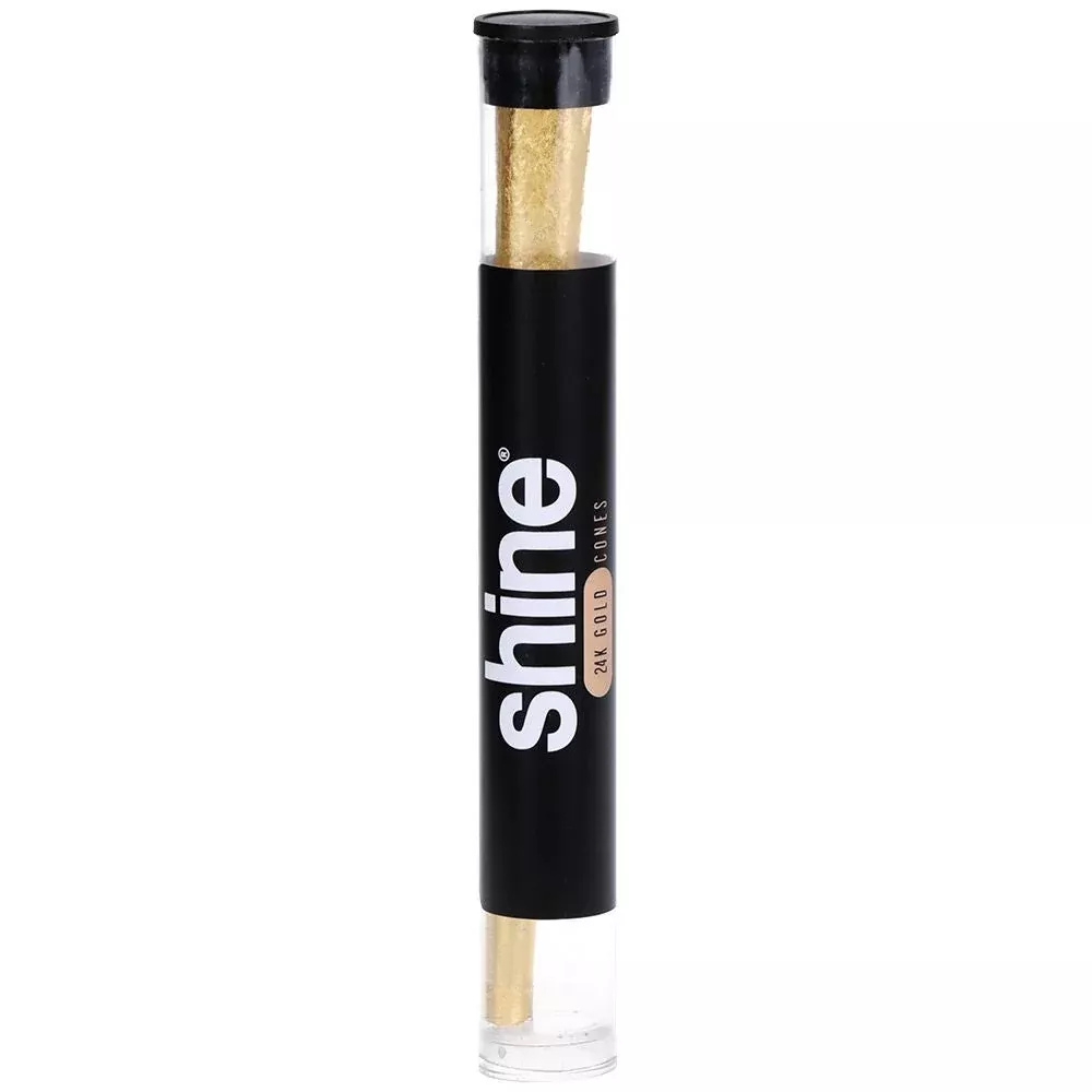 Shine 24K Gold Pre-Rolled Cones - 2pc Tube / 1 1/4