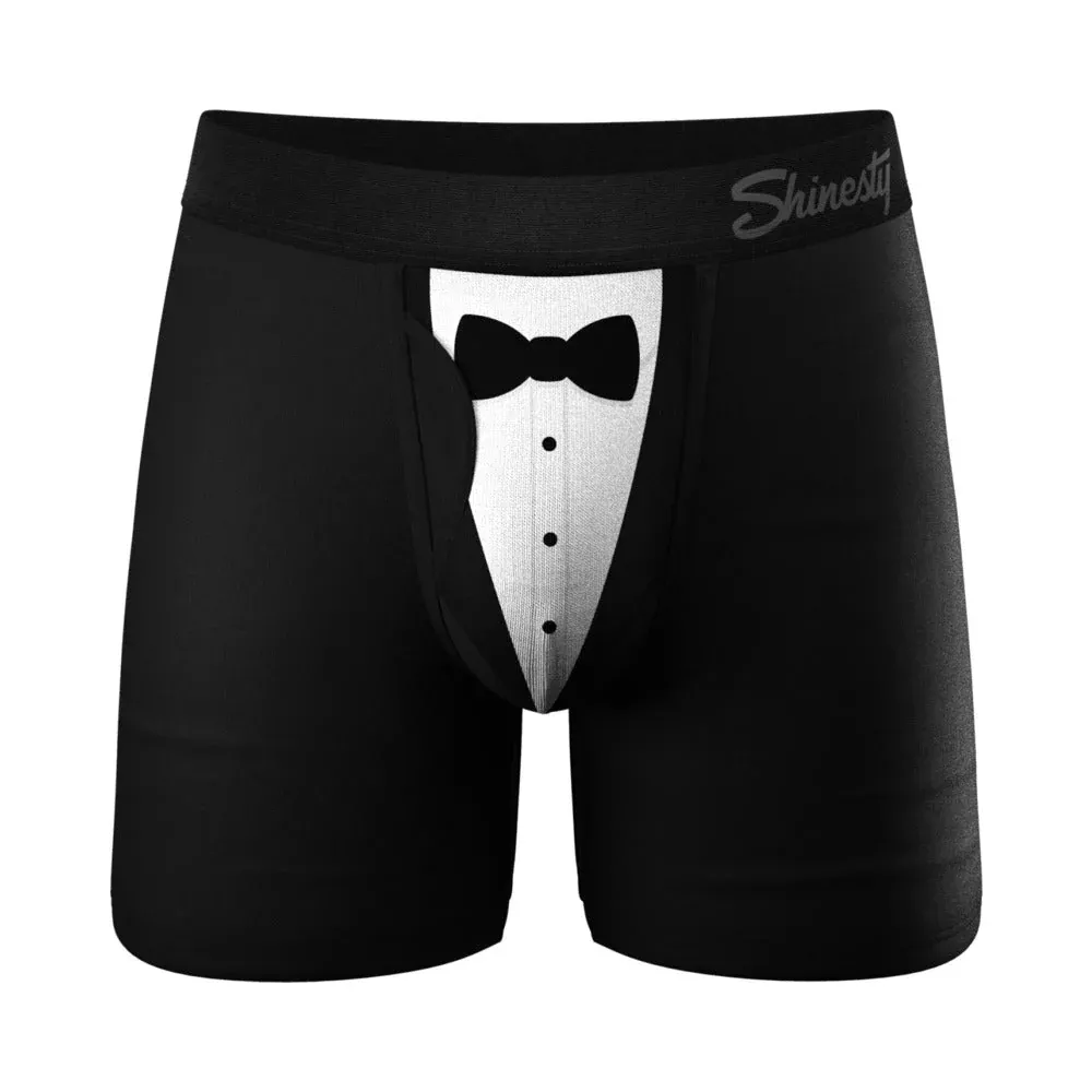 Shinesty The 009 Black Tuxedo Ball Hammock Pouch Underwear S | Red Garter