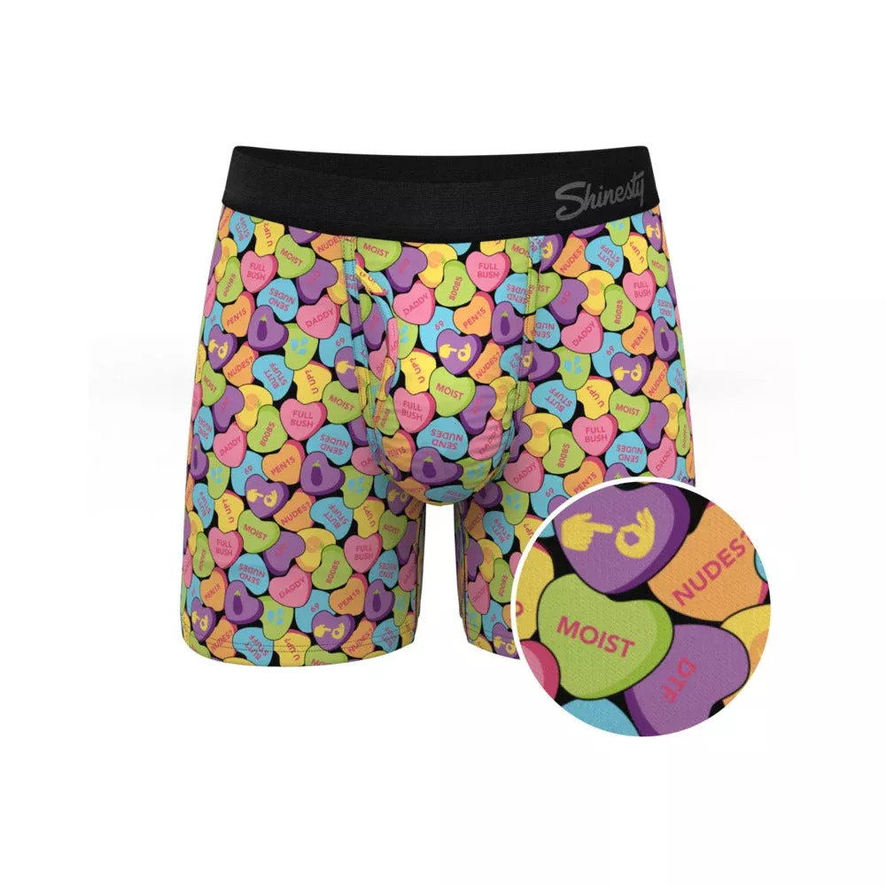 Shinesty The Candy Crush Candy Hearts Ball Hammock Pouch Underwear M | Red Garter