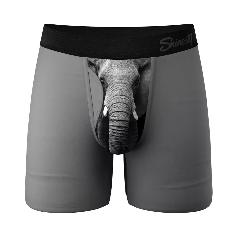 Shinesty Junk In The Trunk Elephant Ball Hammock Underwear with Fly XS | Red Garter