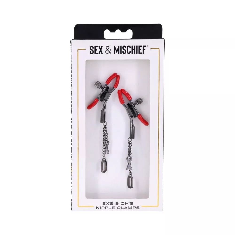 Sportsheets Sex & Mischief Ex''s & Oh''s Nipple Clamps
