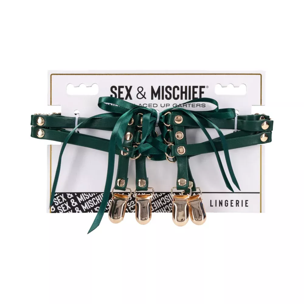 Sportsheets Sex & Mischief Indica Laced Up Garters | Red Garter