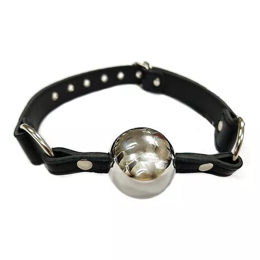 Stainless Steel Ball Gag with Adjustable Genuine Leather Strap | Rogue