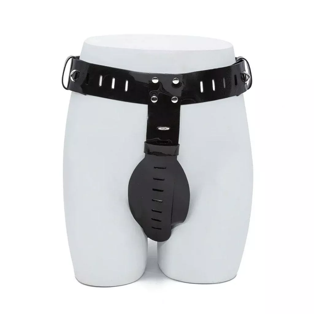 Stockroom | Black PVC Deluxe Female Chastity Belt