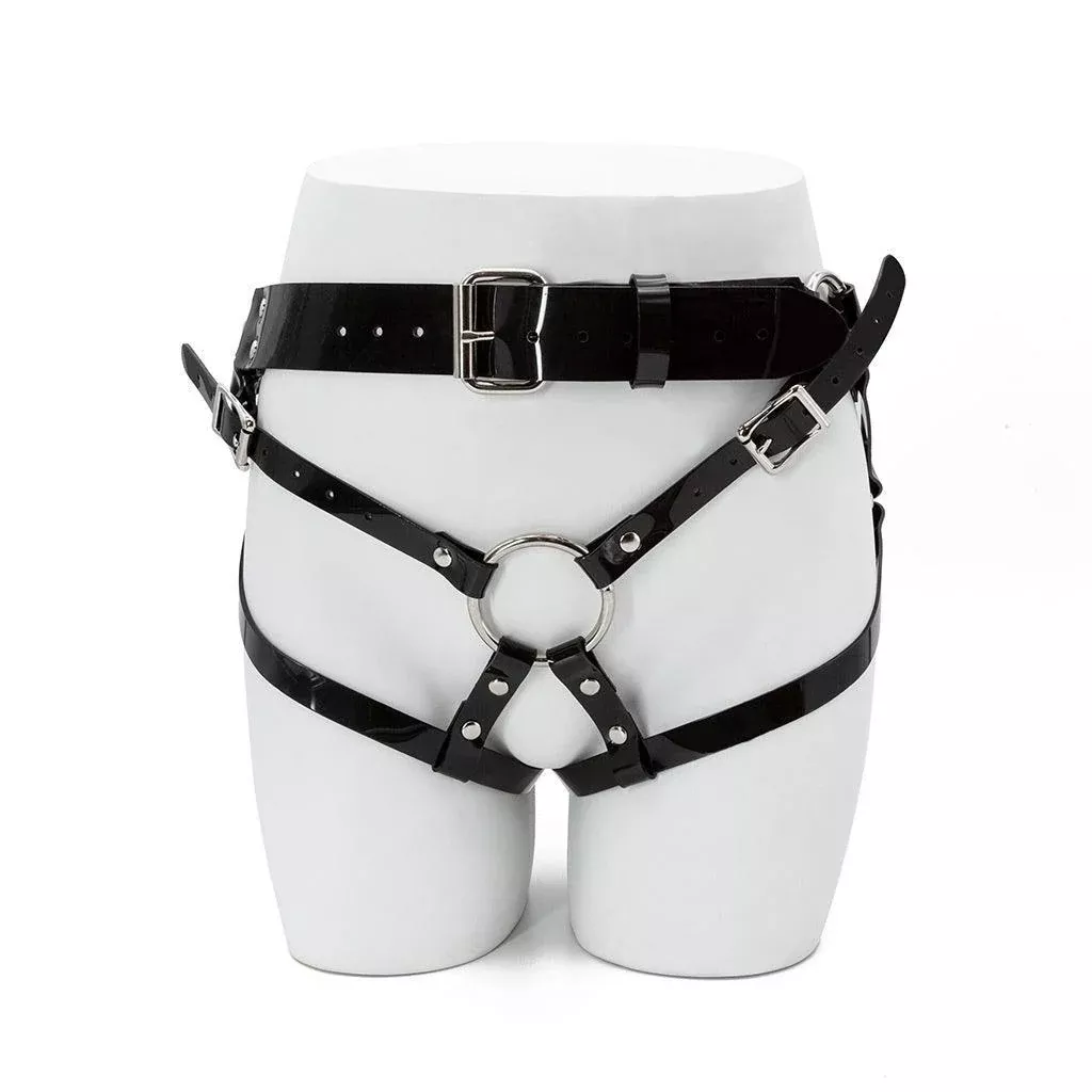 Stockroom | Black PVC Strapon Harness
