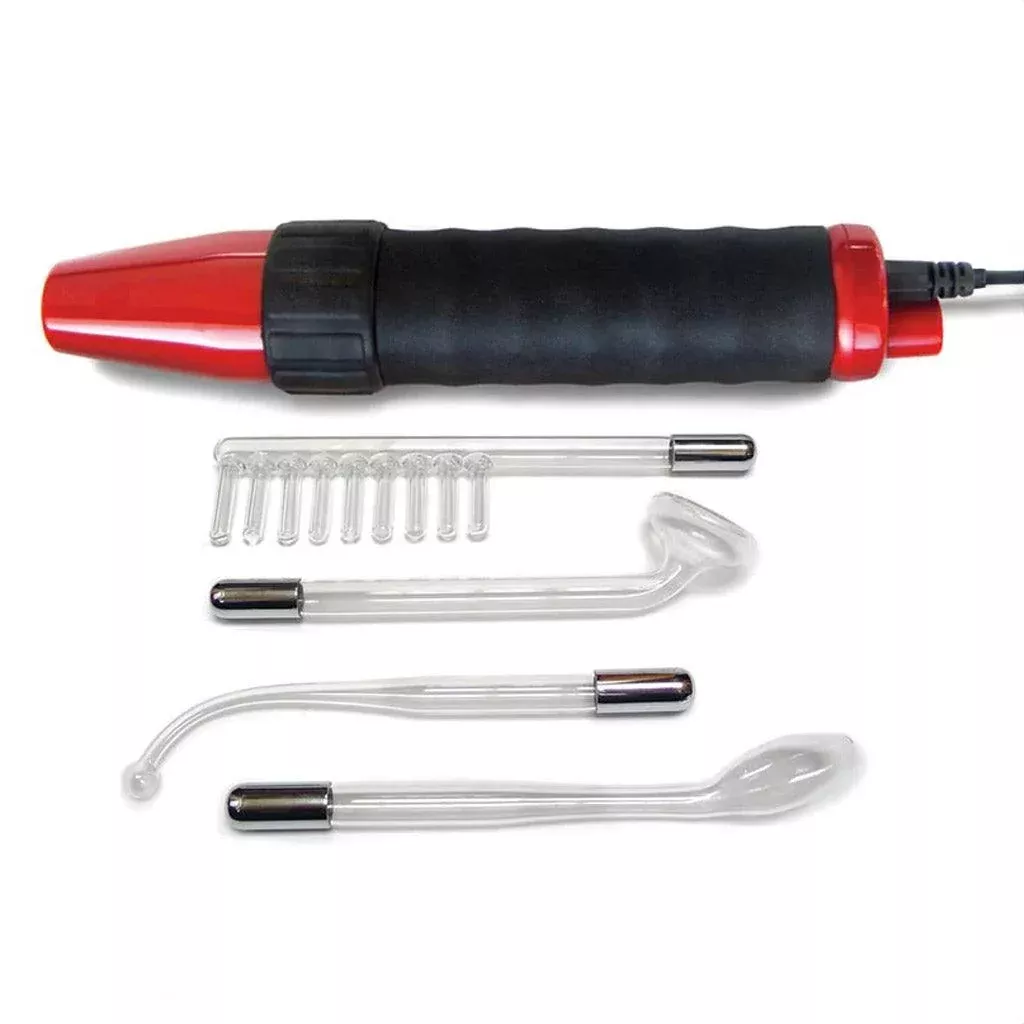 The Stockroom | KinkLab Neon Wand Electrosex Kit, Red Handle