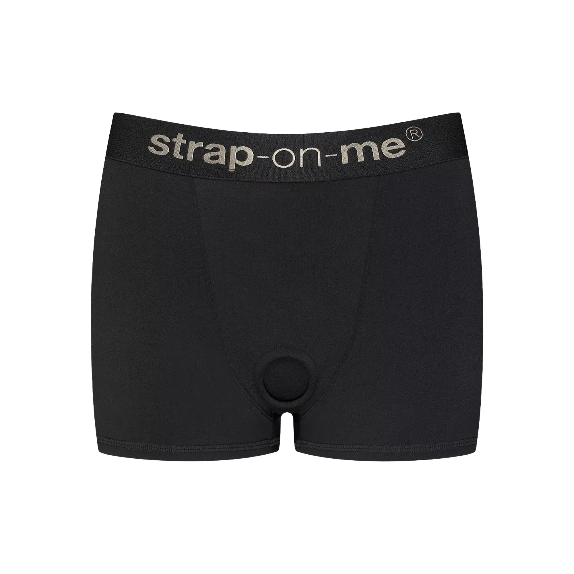 Strap-On-Me Allure Boxer Harness Lingerie Black M | Red Garter