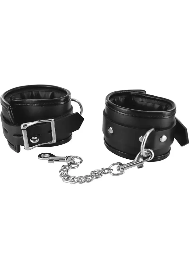 Strict Locking Padded Wrist Cuffs Black from Cherry Pie Online