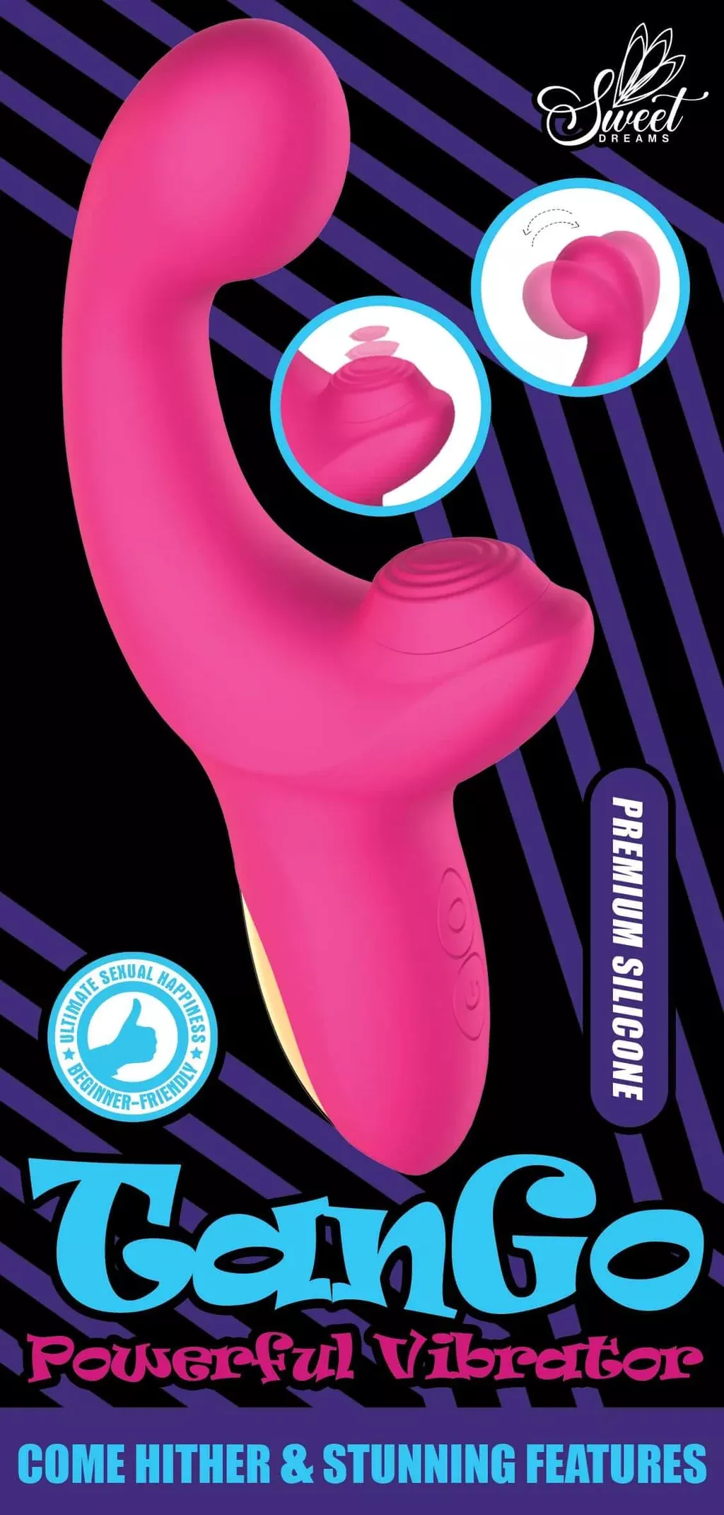 Tango Powerful Tapping Vibrator Pink