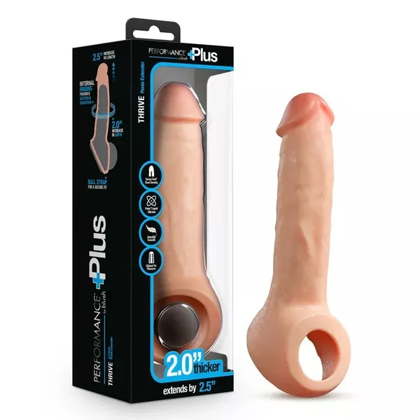 Thrive 8.75 Inch Realistic Dual Density Silicone Penis Extender Sleeve