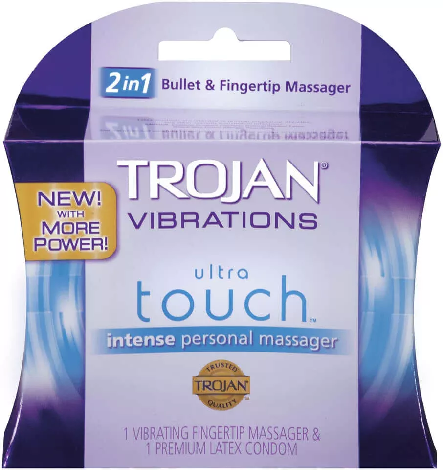 Trojan Ultra Touch Intense Personal Massager – 2-in-1 Bullet & Fingertip Massager