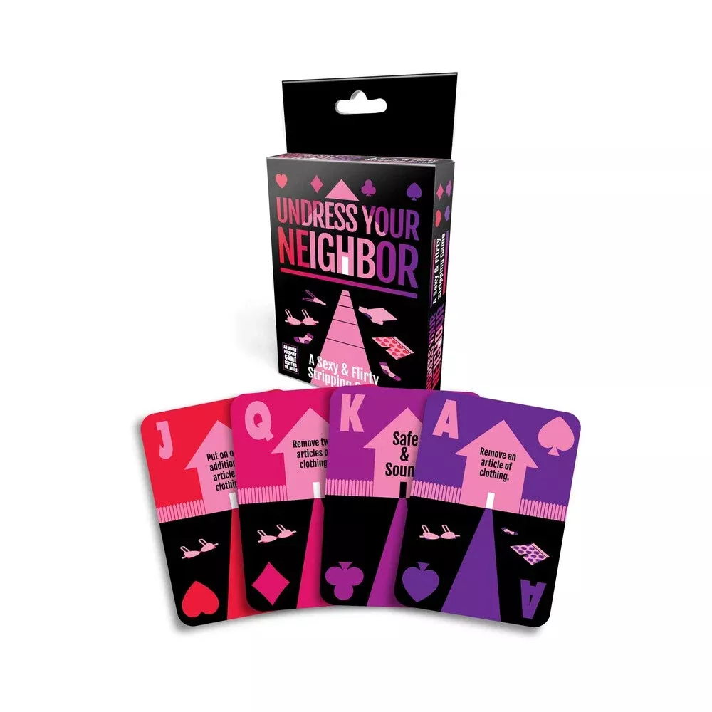 Undress Your Neighbor Sexy Stripping Card Game | Adult Party | Red Garter