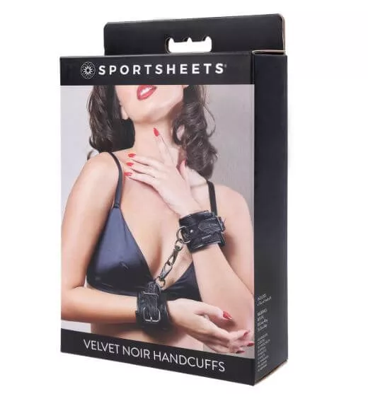 Velvet Noir Handcuffs - Black