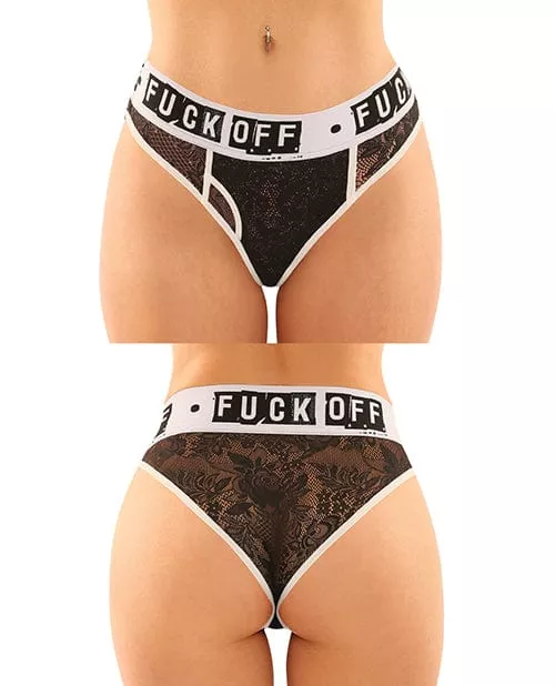 Vibes Buddy Fuck Off Lace Boy Brief & Lace Thong