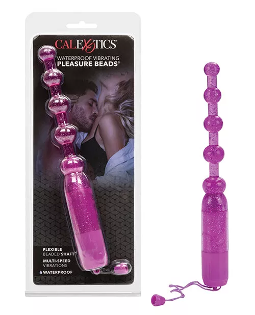 Vibrating Pleasure Beads Waterproof - Purple