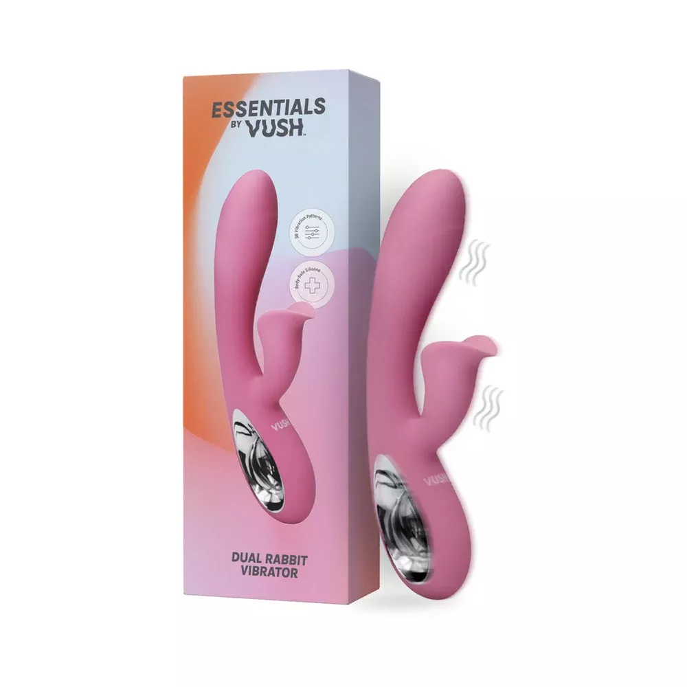 VUSH Essentials Dual Rabbit Vibrator 36 Modes | Red Garter