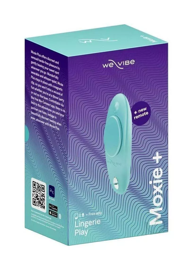 We-Vibe Moxie+ Panty Vibe Clitoral Vibrator & Remote Control Aqua