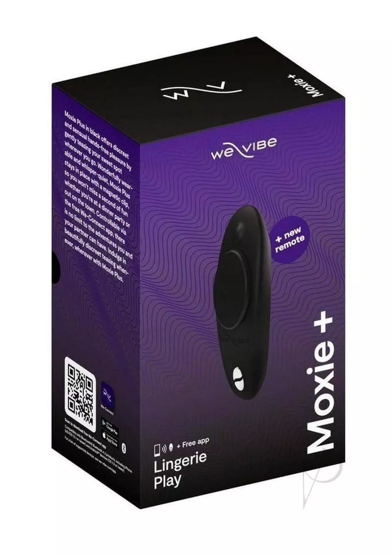 We-Vibe Moxie+ Wearable Panty Vibe Clitoral Stimulator with Remote Control - Satin Black