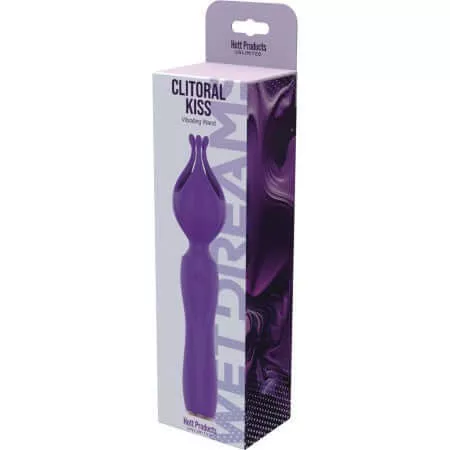 Wet Dreams Clitoral Kiss Flower Petal Vibe – Wand-Style Clitoral Stimulator