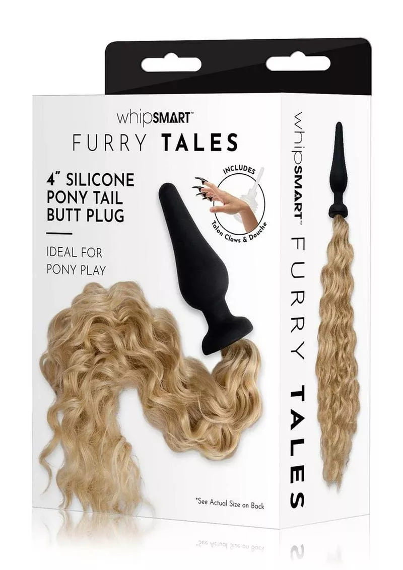 WhipSmart Silicone Plug 4in with Pony Tail - Blondie