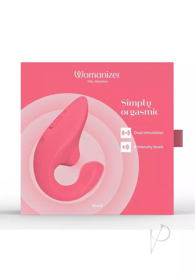 Womanizer Blend Rechargeable Silicone Vibrator with Clitoral Stimulator - Vibrant