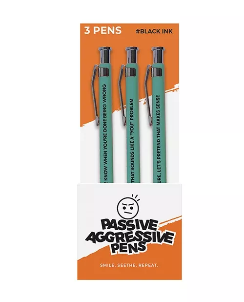 Wood Rocket Passive Aggressive Pens - 3 Pack