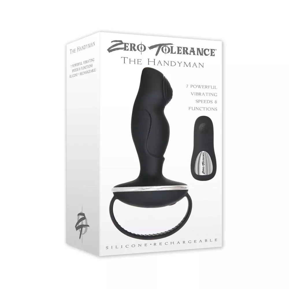 Zero Tolerance The Handyman Rechargeable Remote-Controlled Vibrating Prostate Massager Black