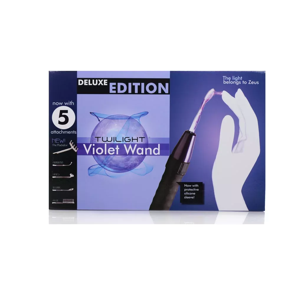 Zeus Electrosex Twilight Violet Wand Deluxe Edition 5 Attachments | Red Garter