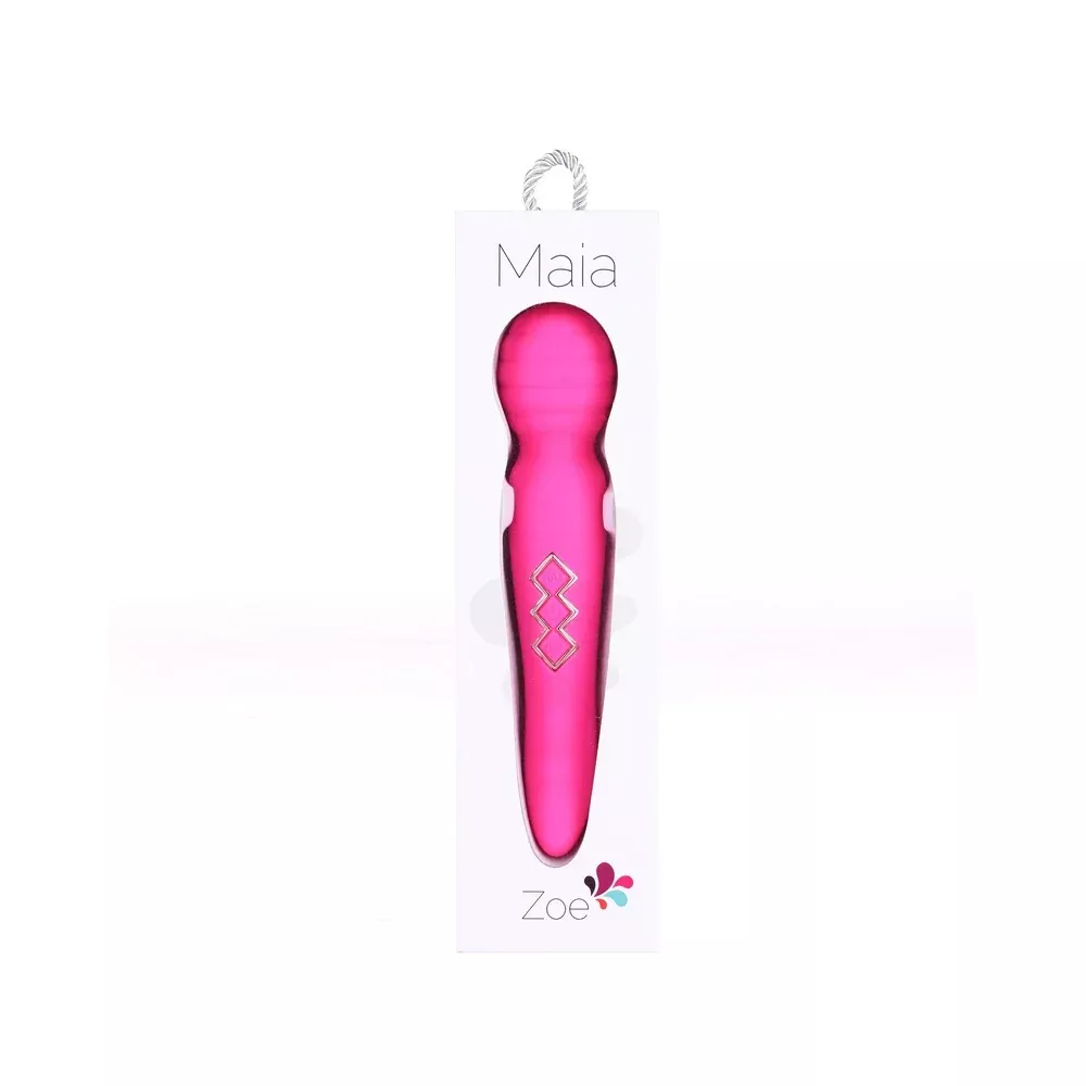 Zoe Twistty Rechargable Dual Vibrating Wand Hot Pink