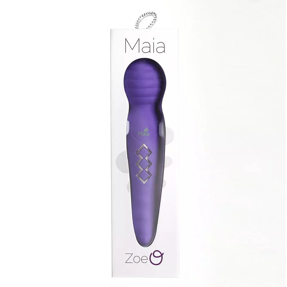 Zoe Twisty USB Rechargable Dual Vibrating Pleasure Wand Neon Purple