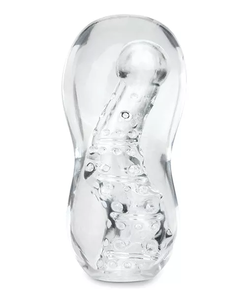 ZOLO Gripz Wavy Stroker – Transparent, Squeezable Male Stroker