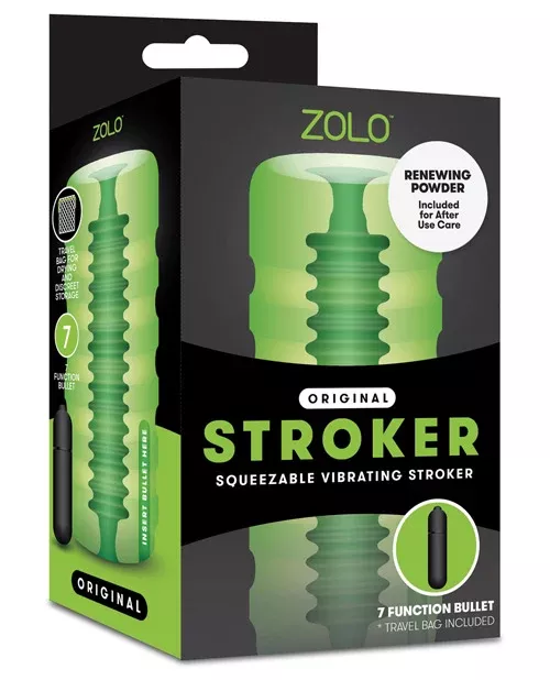ZOLO Original Squeezable Vibrating Stroker – 7-Function Bullet