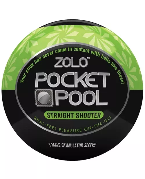 ZOLO Pocket Pool Straight Shooter – Portable Male Stimulation Sleeve